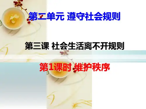3.1维护秩序课件-部编版道德与法治八年级上册