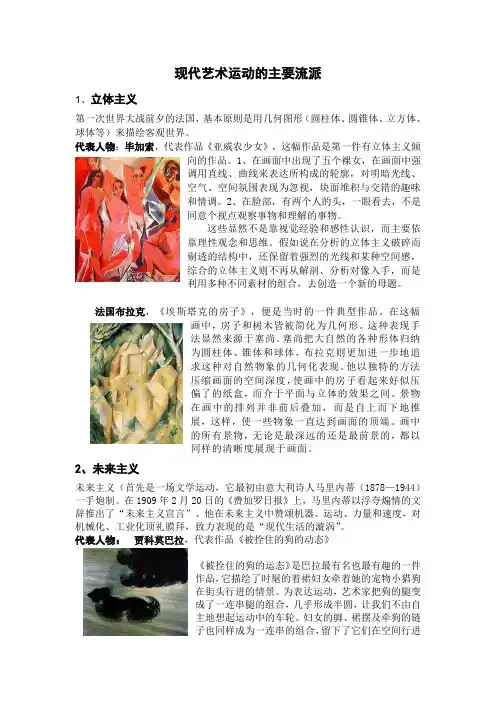 现代艺术主要流派