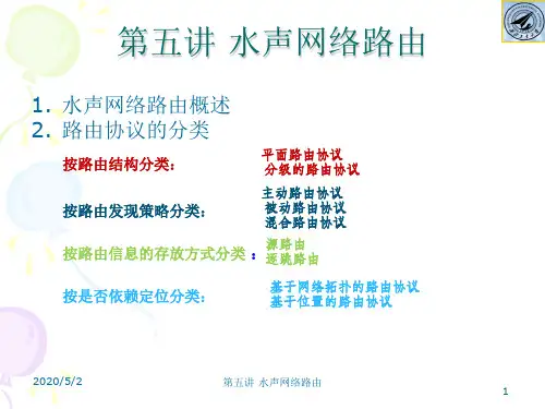 水声通信组网技术水声网络路由分解