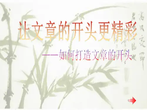 作文开头技法指导课件(共31页)