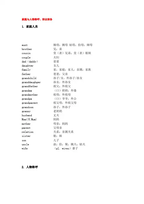 中考英语单词分类速记[1600词]