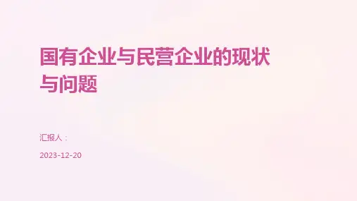 国有企业与民营企业的现状与问题
