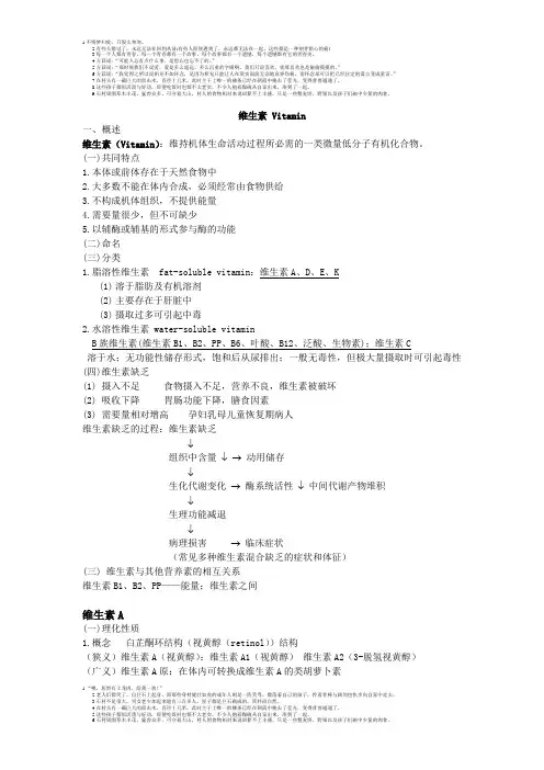 维生素 Vitamin
