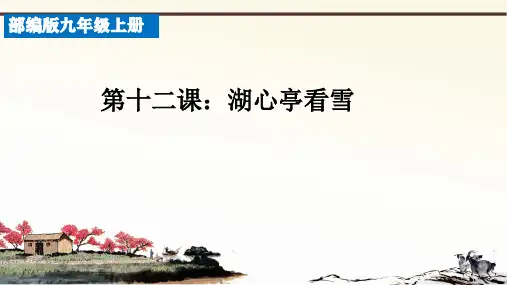 第13课《湖心亭看雪》课件(共31张ppt)  部编版语文九年级上册