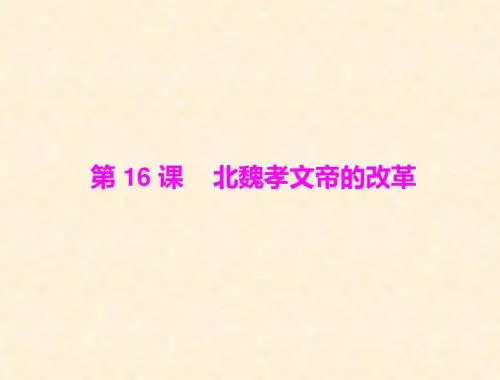 《北魏孝文帝的改革》课件(川教版七年级上)