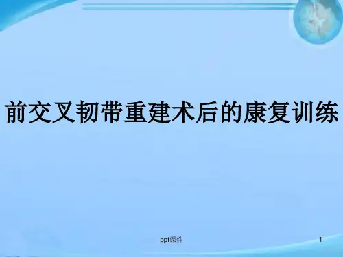 前交叉韧带重建后康复训练  ppt课件
