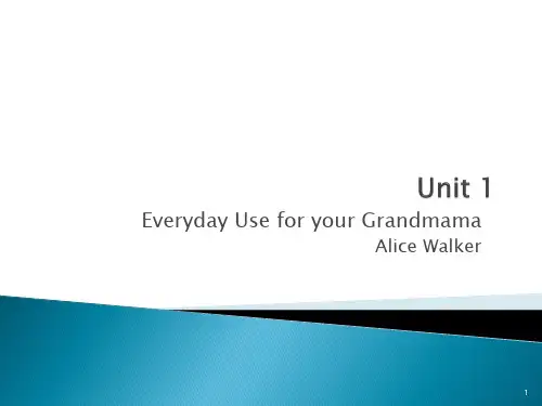 Everyday Use for Grandma (Alice Walker)