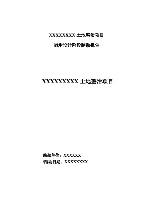 土地整治项目现场踏勘模板
