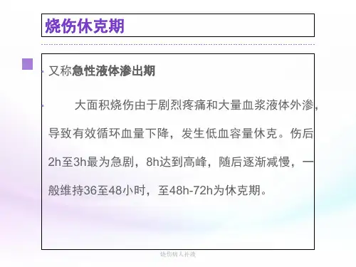 烧伤病人补液经典实用