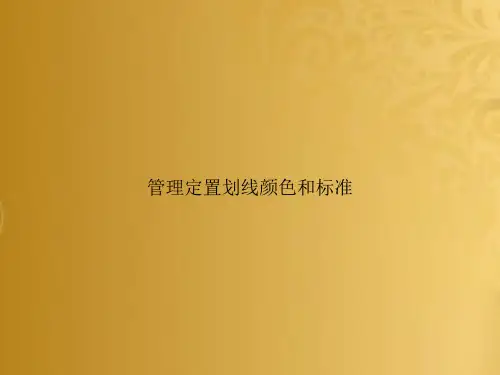 管理定置划线颜色和标准