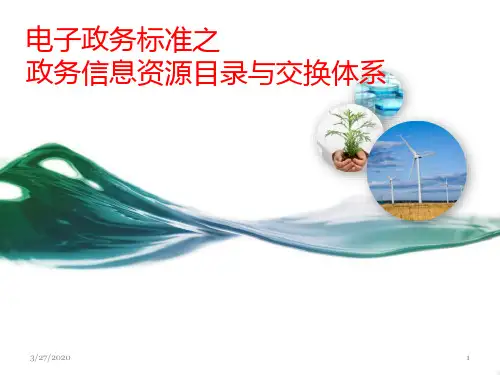 电子政务标准之政务信息资源目录与交换体系PPT课件