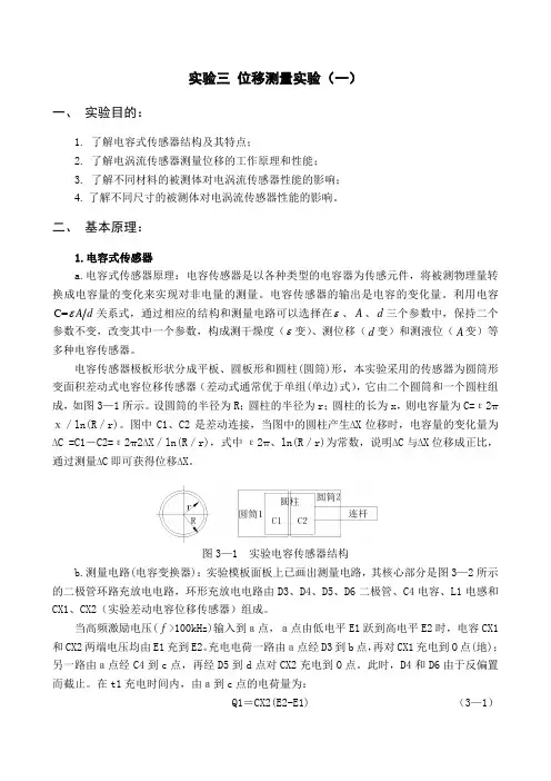 感测技术实验三指导书(新版)