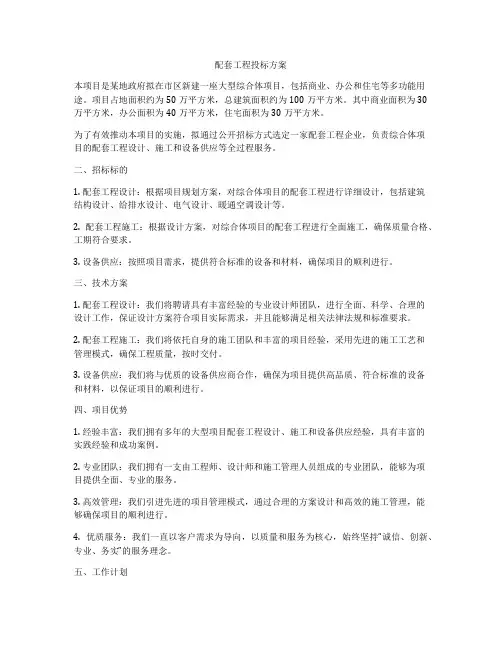配套工程投标方案