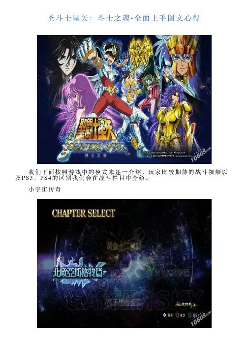 圣斗士星矢：斗士之魂全面上手图文心得