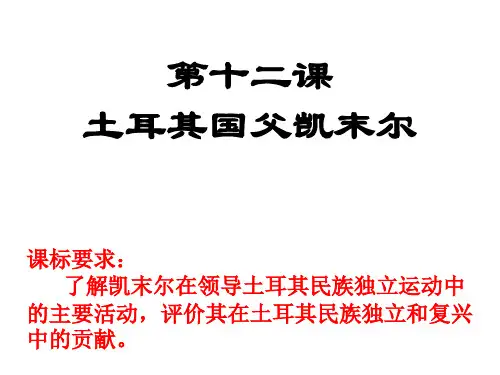 2020-2021学年岳麓版选修四土耳其国父凯末尔    课件(31张 )
