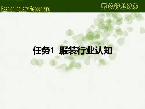 服装行业认知PPT课件