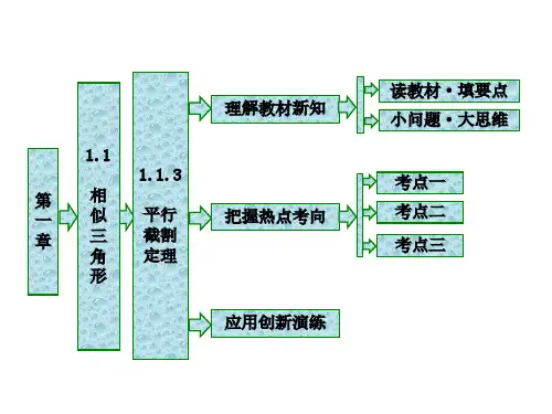 2017-2018学年高中数学人教B版选修4-1:第一章 1.1 1.1.3 平行截割定理