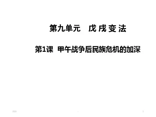 甲午战争后民族危机的加深课件ppt课件