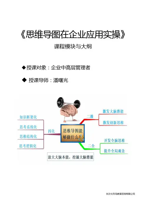 《思维导图在企业应用实操》课程模块与大纲文库版