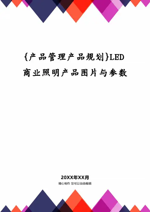 {产品管理产品规划}LED商业照明产品图片与参数