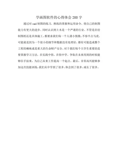 学画图软件的心得体会200字