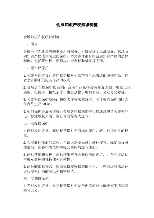 会展知识产权法律制度