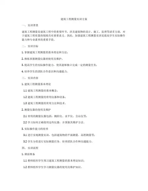 建筑工程测量实训方案