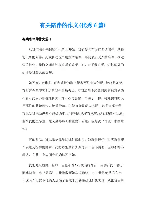 有关陪伴的作文(优秀6篇)