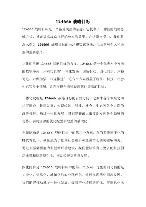 124666战略目标