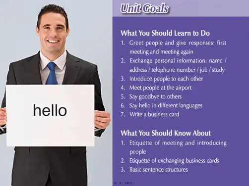 新编实用英语1(第四版)Unit1Hello,Hi!