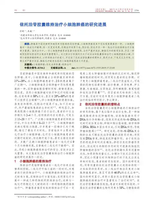 依托泊苷胶囊维持治疗小细胞肺癌的研究进展