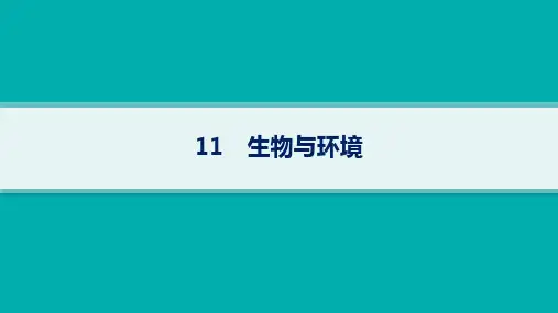 2024届高考二轮复习生物课件(新高考新教材)生物与环境