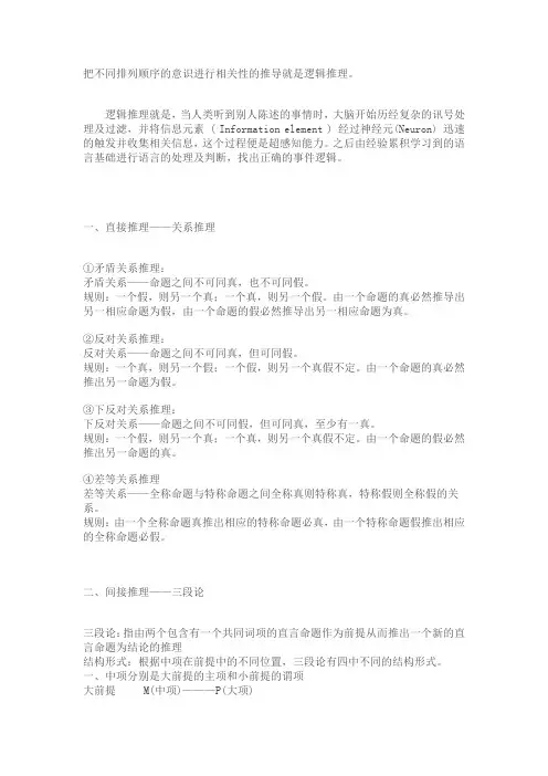 逻辑推理基本知识