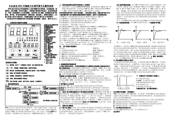 日本岛电FP93调节器中文操作说明