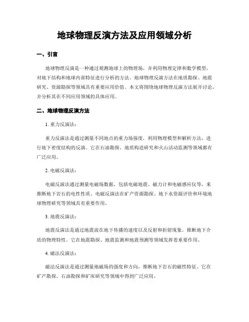 地球物理反演方法及应用领域分析