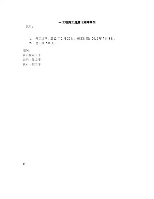 施工进度计划网络图及横道图
