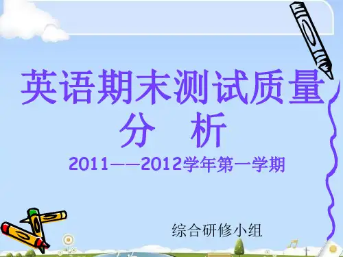 英语期末测试质量分析报告(ppt 16页)