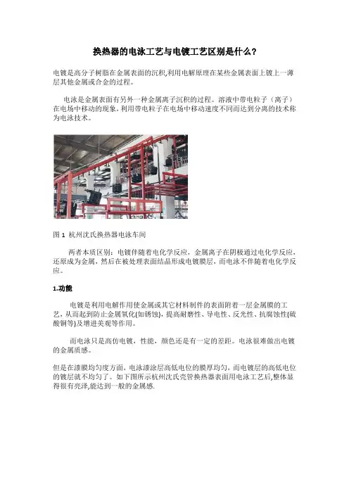 换热器的电泳工艺与电镀工艺区别是什么