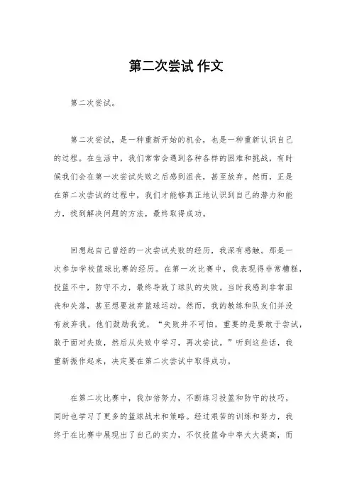 第二次尝试 作文
