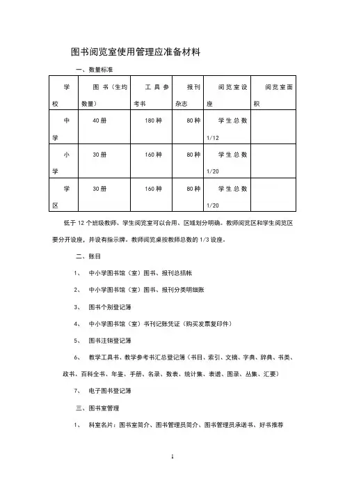 义务教育均衡发展图书阅览室管理使用