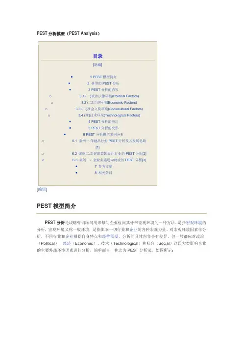 PEST分析模型(附)