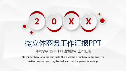 简约微粒体工作汇报PPT模板