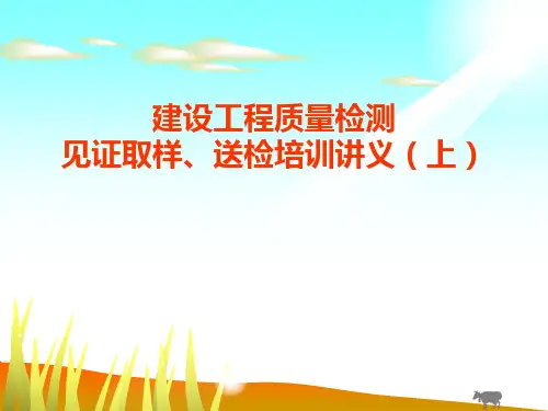 建设工程质量检测见证取样和送检培训教材