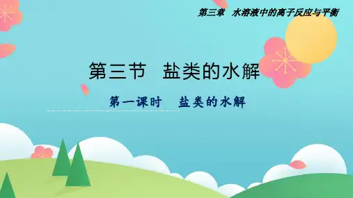 高中化学人教版选择性必修一第三章第三节盐类的水解课件