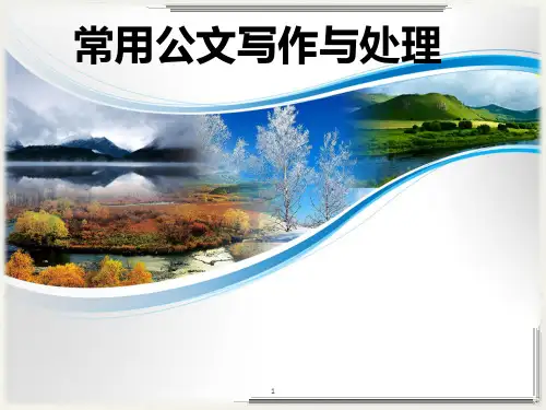 公文写作与处理讲课PPT课件