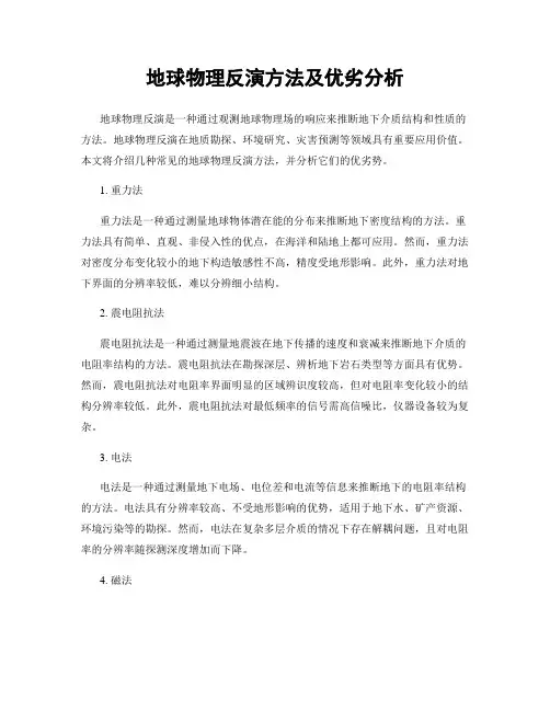 地球物理反演方法及优劣分析