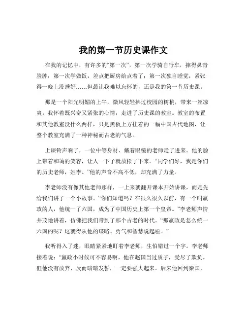 我的第一节历史课作文