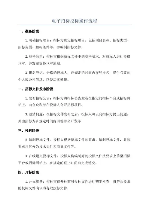 电子招标投标操作流程