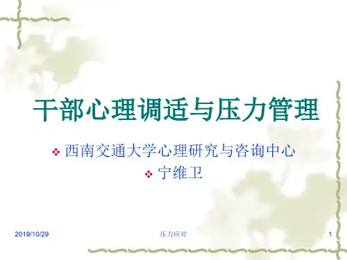 干部心理调适与压力管理川大干训班培训 ppt课件