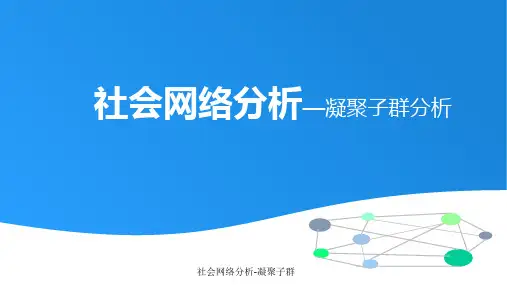 社会网络分析-凝聚子群